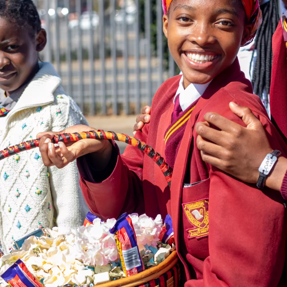 For Mandela day we went to eastgate Mall and handed out chocolates to the employees and kids, y
